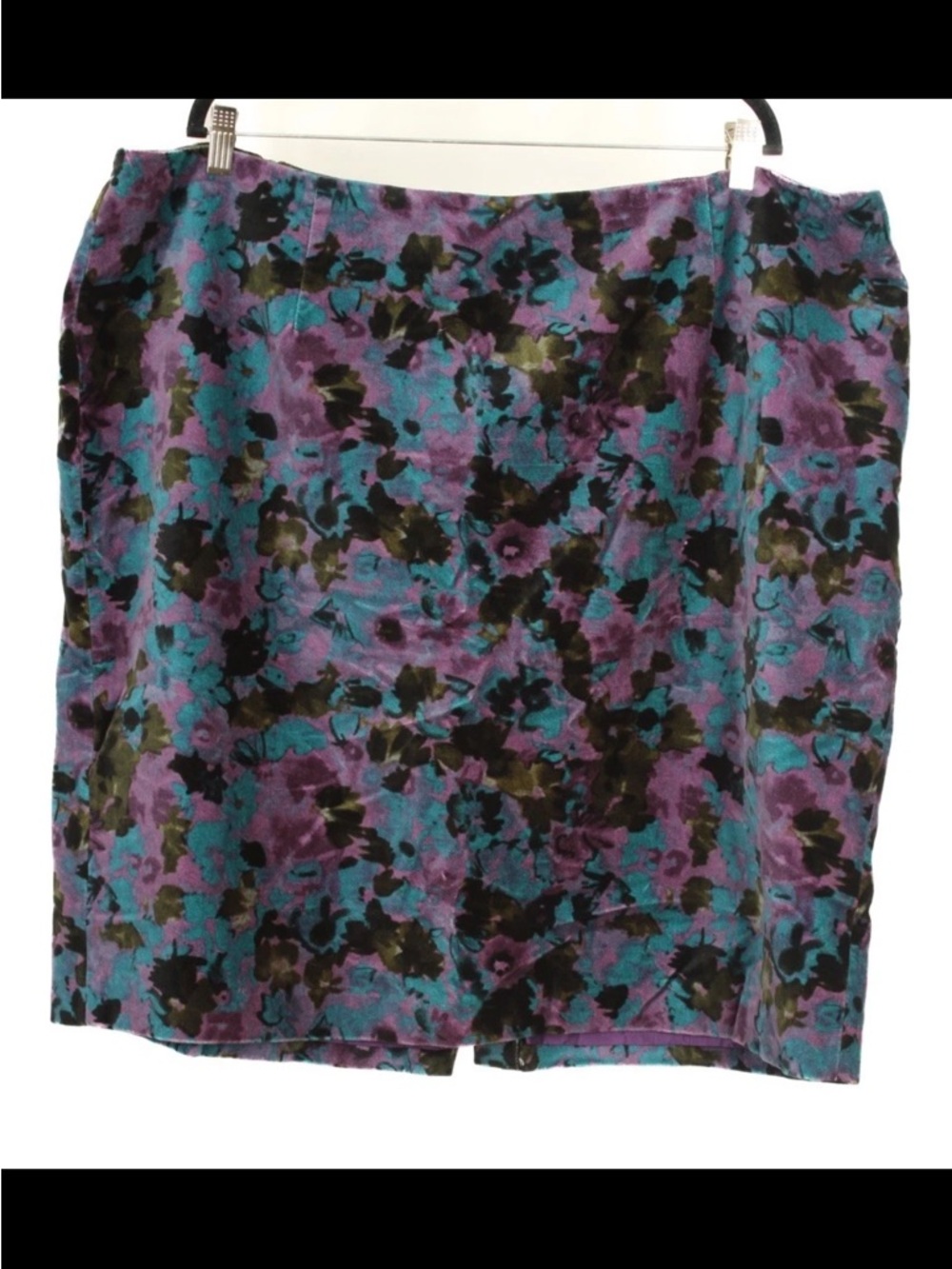 Talbots Skirts Women’s 24W Purple Blue Floral A Line 100% Cotton Lined